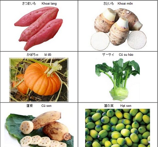 tu-vung-tieng-nhat-ve-rau-qua Học từ vựng tiếng Nhật theo chủ đề về đồ ăn